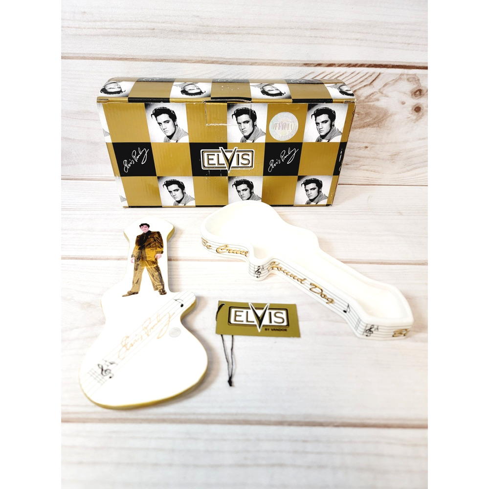 Vintage 1997 Elvis Presley Guitar Decal Box Official E.P.E. Product Vandor 47025